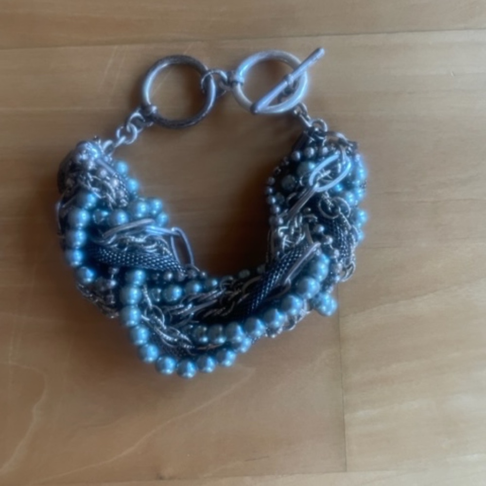 Banana Republic silver braided bracelet